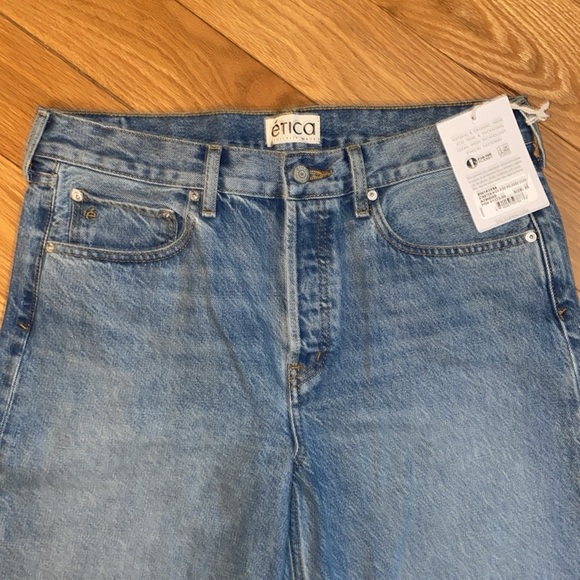 NWT Ética Stanton High-Rise Relaxed Cuff Jeans in Atwood size 30 - Picture 6 of 13